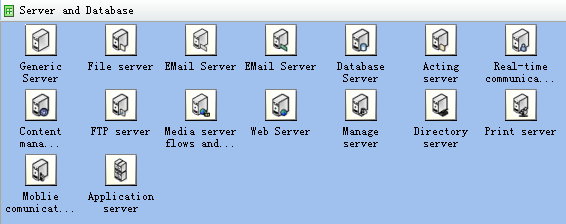Server and Database stencils 