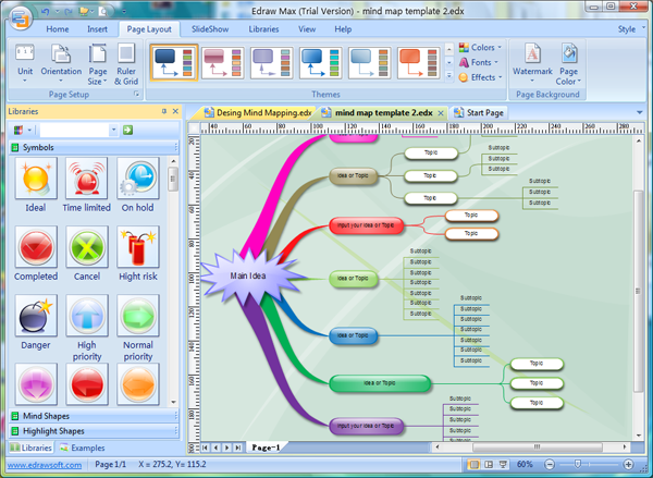 Mind Mapping Software Interface