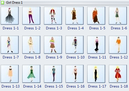 Fashion Design Template - Girl Dress 1