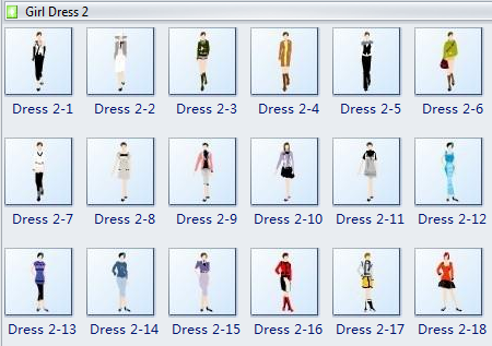 Fashion Design Template - Girl Dress 2