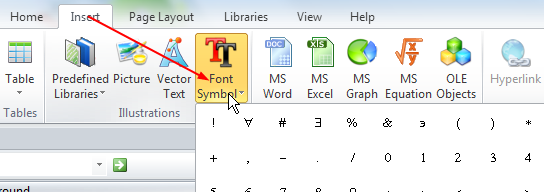 Insert Symbols