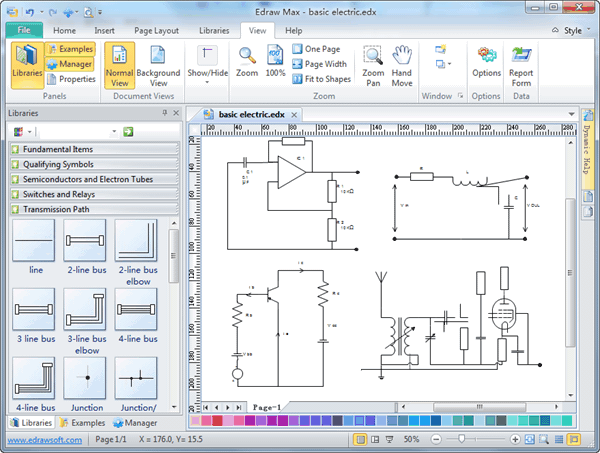 Electrical Diagram Software - Create an Electrical Diagram Easily