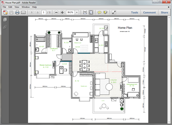 Home Plan Templates for PDF