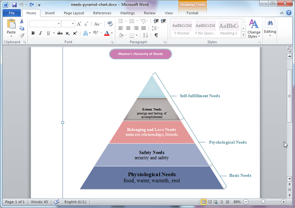 Microsoft Word Pyramid Template