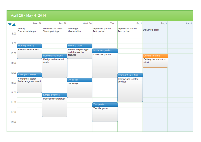 Weekly Task Schedule