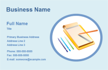 White Oval Business Card