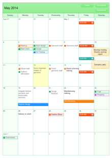 Quarter Plan Calendar