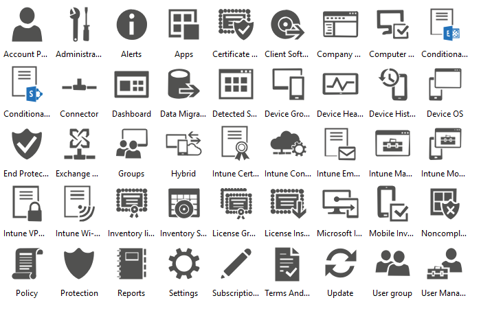Azure Intune Icons