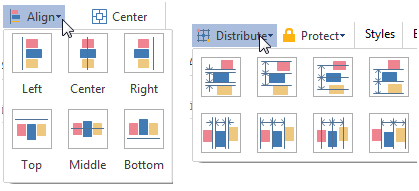 align and distribute