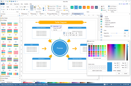Personalize every detail on business diagram software