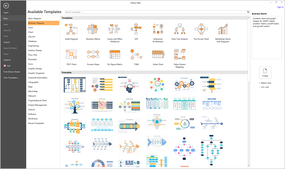 software de diagrama de negocios