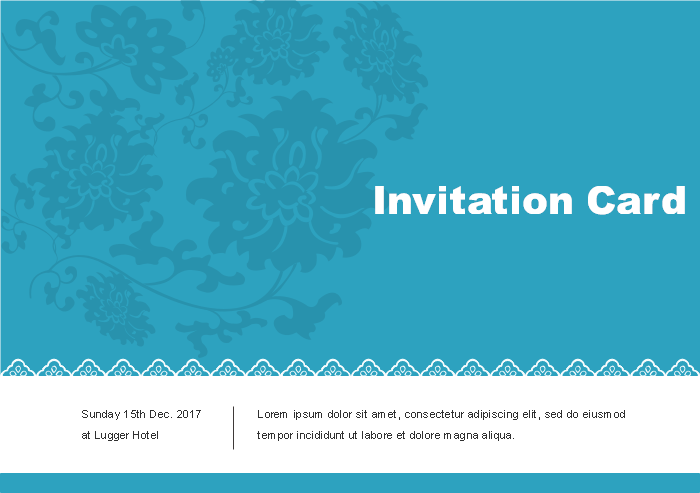 Invitation Card with Elegant Floral Painting