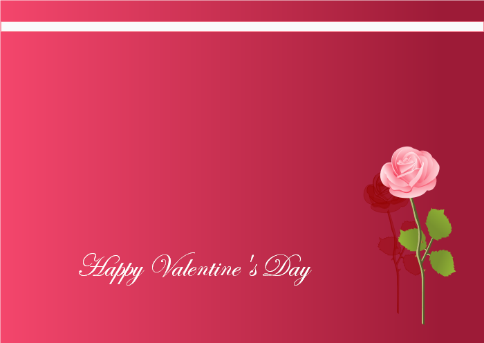 FlowerValentine's Day Card Template