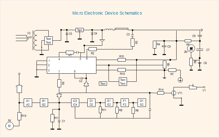 Esquema de dispositivo microelectrónico