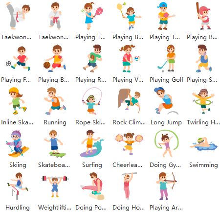 clipart sport pour enfants