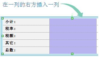 在右边插入一列