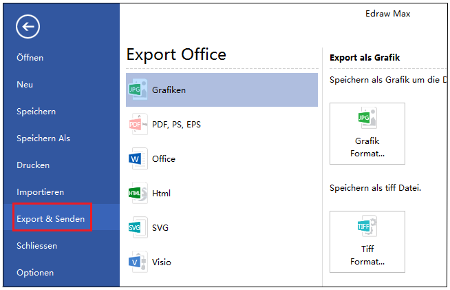 Organigramm exportieren