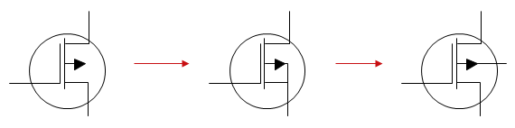 MOSFET Substrat Verbindung