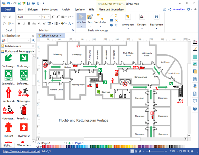 Flucht- und Rettungsplan Software