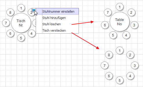 Sitzplan Symbole