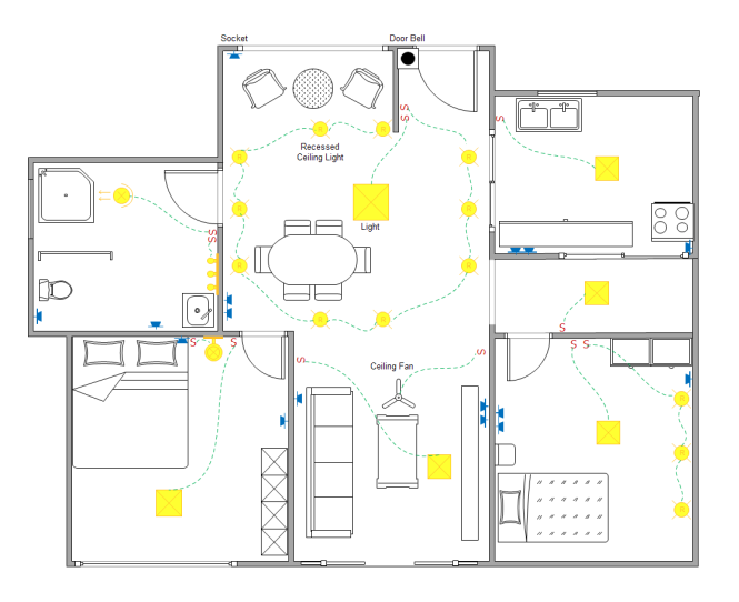 Schaltplan im Haus