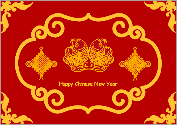 Chinesische Neujahrskarte