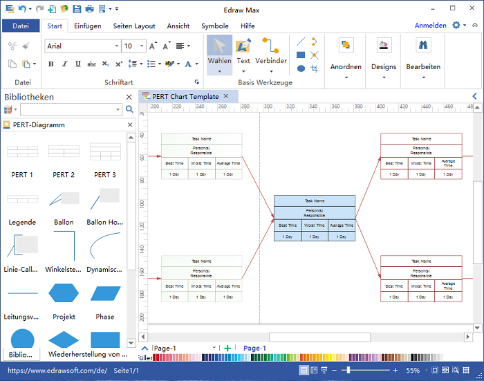 Pert Diagramm Erstellen Intelligente Pert Diagramm Software