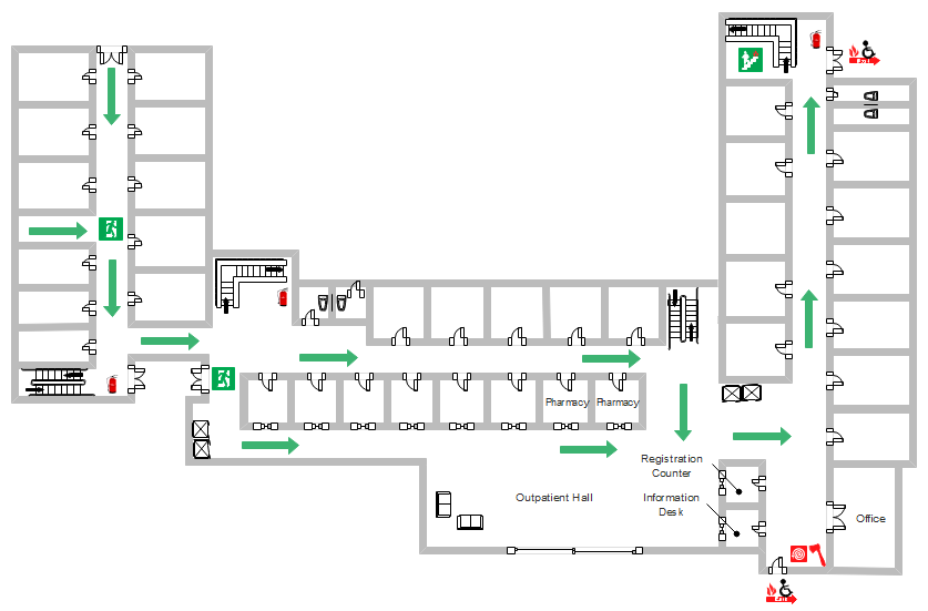 Notfallplan für Krankenhaus