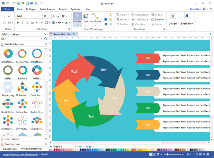 Pfeildiagramm Software