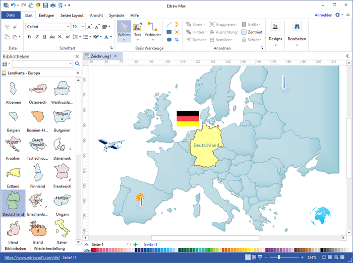 Geographische Karte Software