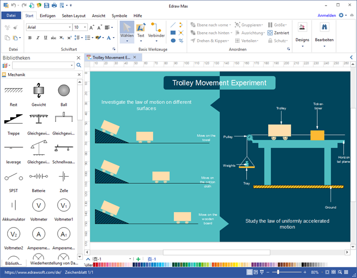 Physikalischen Skizzen Software