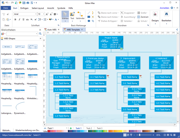 Projektstrukturplan Software