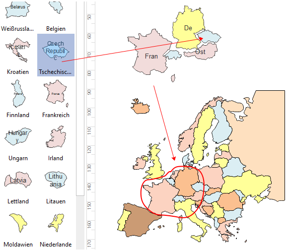 Geographische Karte von Europa