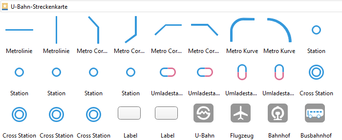 U-Bahnpläne Symbole