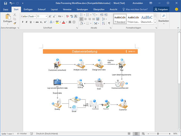 Kostenlose Arbeitsablaufs-Diagrammvorlagen für Word, PowerPoint, PDF