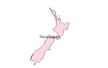 Geographische Karte - Neuseeland