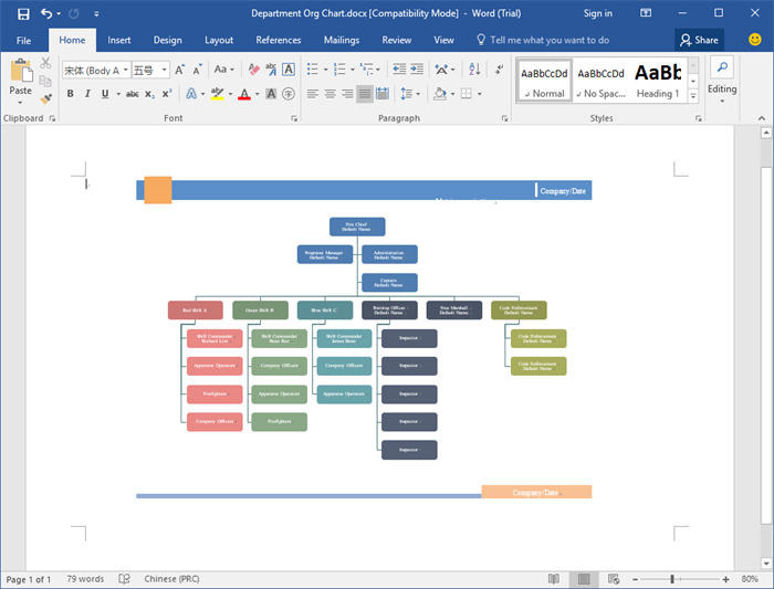 Word Organigramm Vorlagen