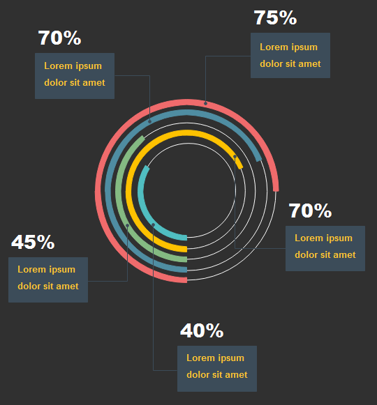 Infografik-Kontrast-Farben