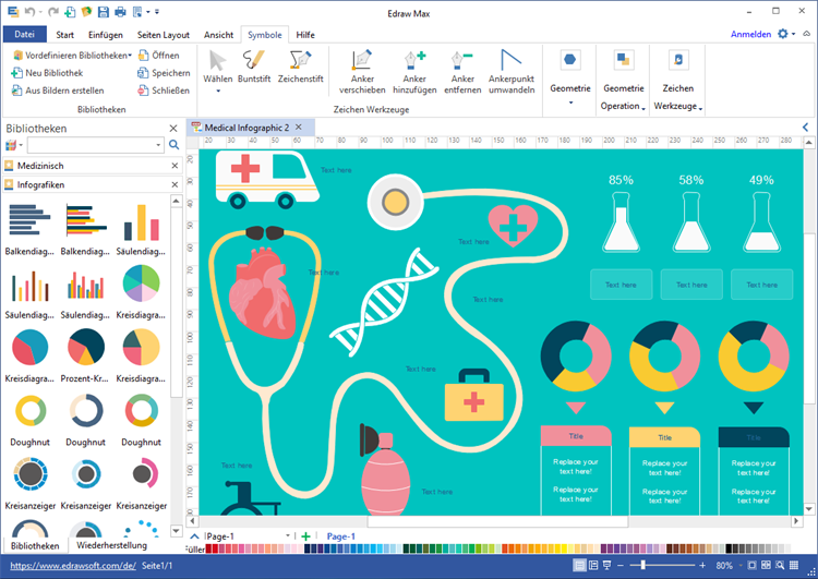 Medizinische Infografiken Software