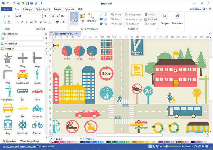 Verkehr Infografiken Software