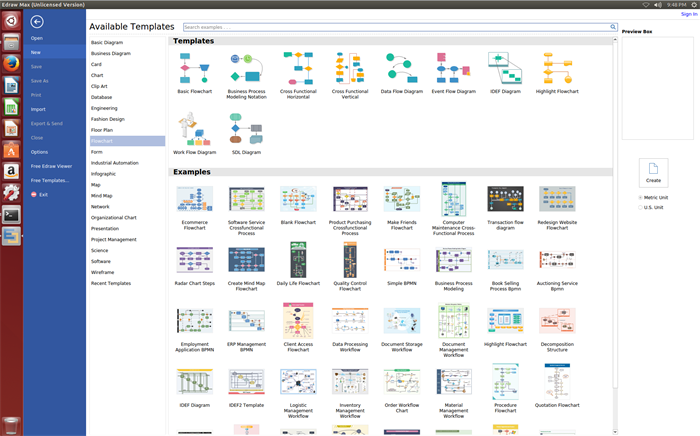 Flussdiagramm Software Diagramm öffnen on Linux