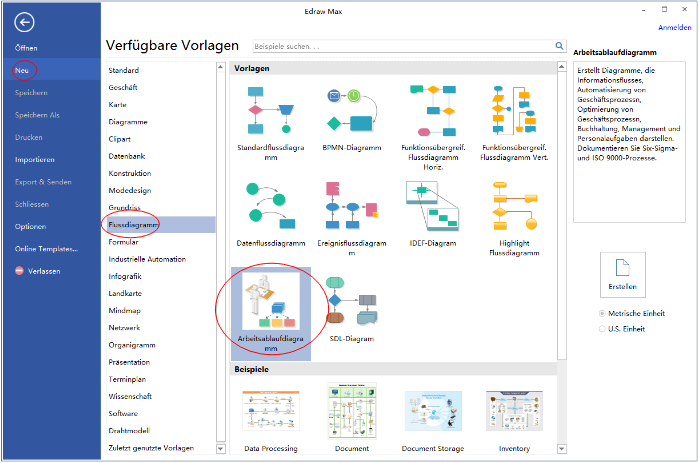 Arbeitsablaufdiagramm-Software