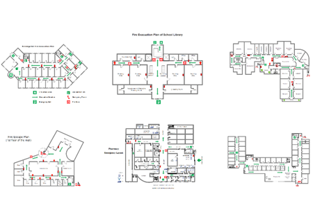 modello di diagramma antincendio