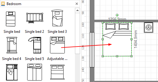Add floor plan symbol