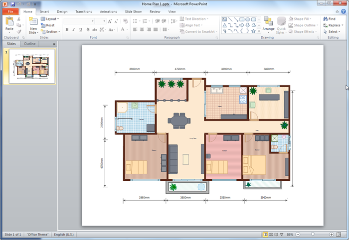 Esporta la Planimetria in PowerPoint