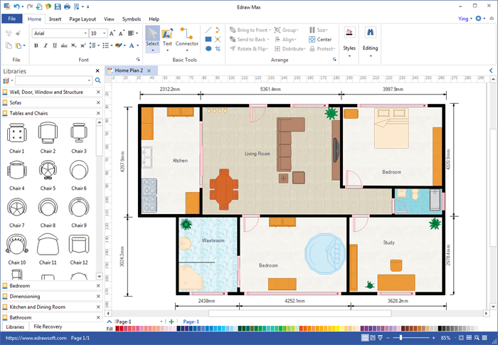 microsoft office draw floor plan