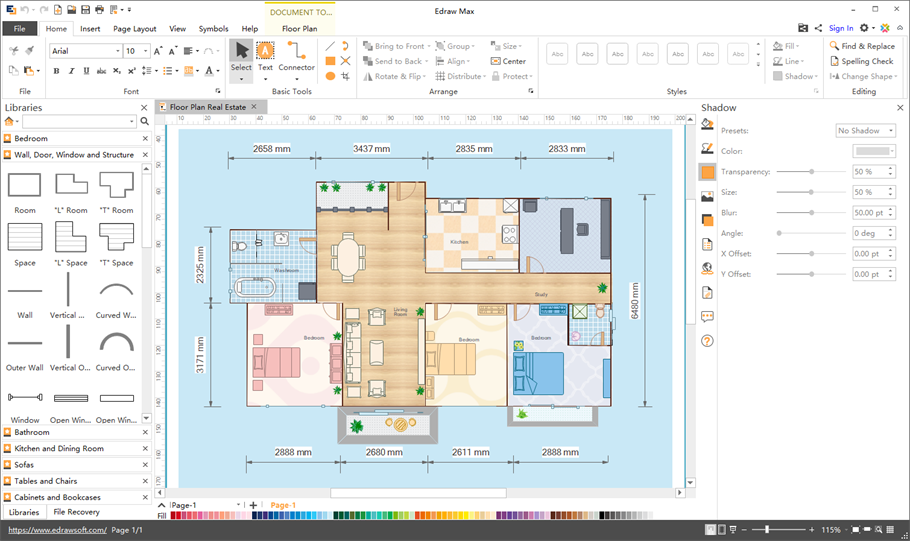 Software de Planos de Planta para Mac-EdrawMax