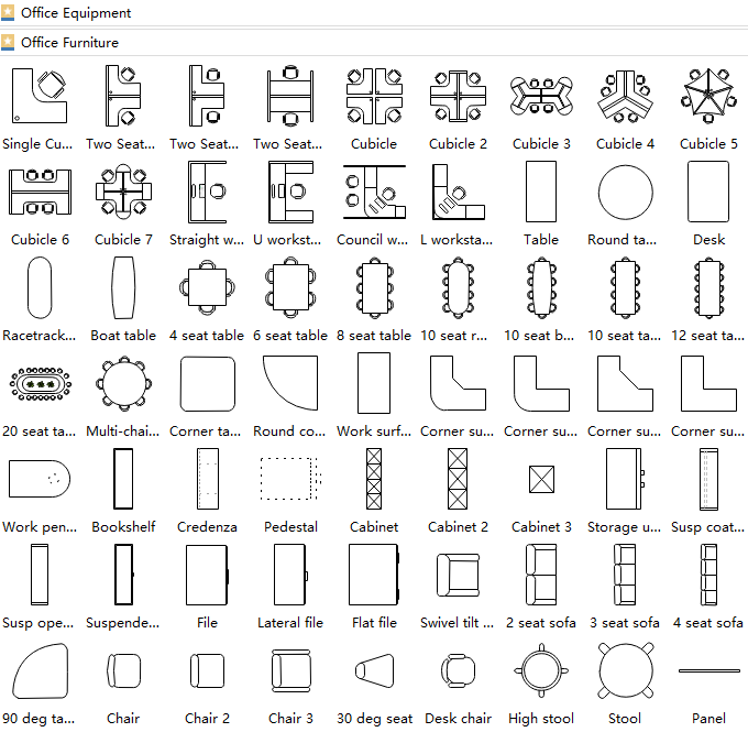 Office Layout Symbols