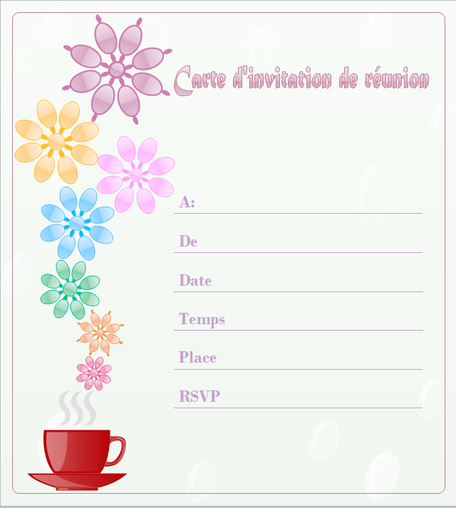 Exemples de carte d'invitation - Réunion