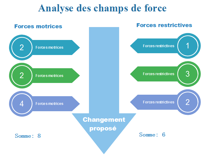 Exemple de diagramme d'analyse des champs de force